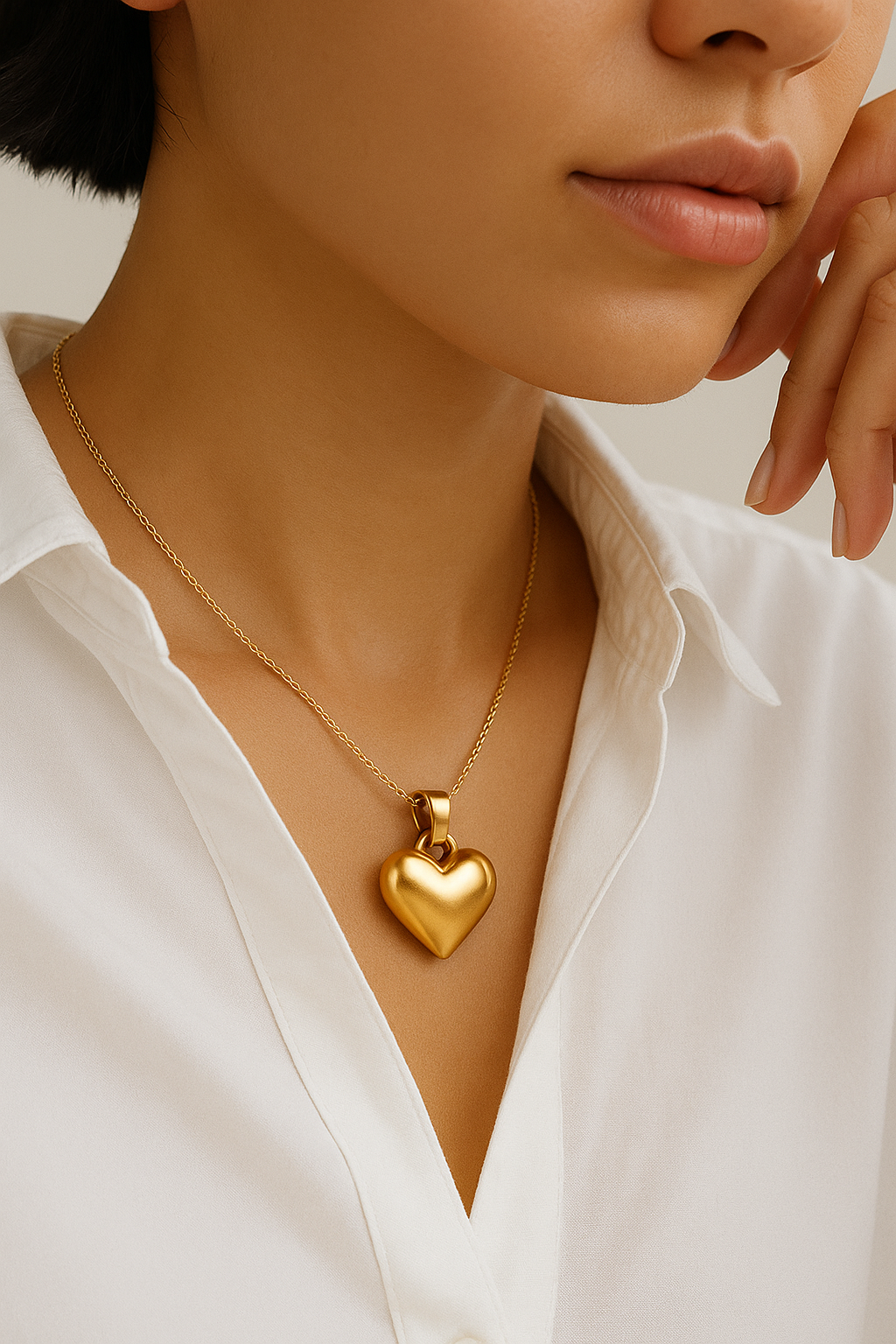 Loving Touch Heart Pendant Necklace