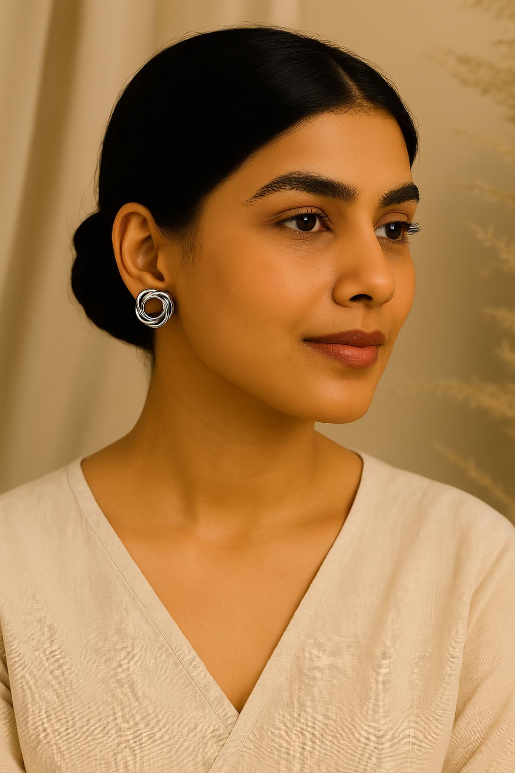 Tide Wave curl Stud earrings