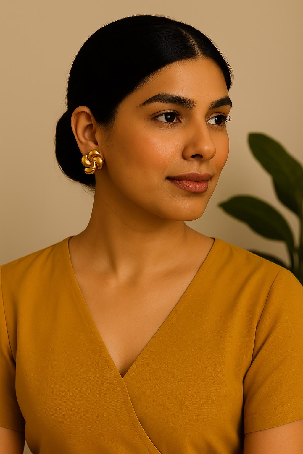 Boho Gold Statement earrings