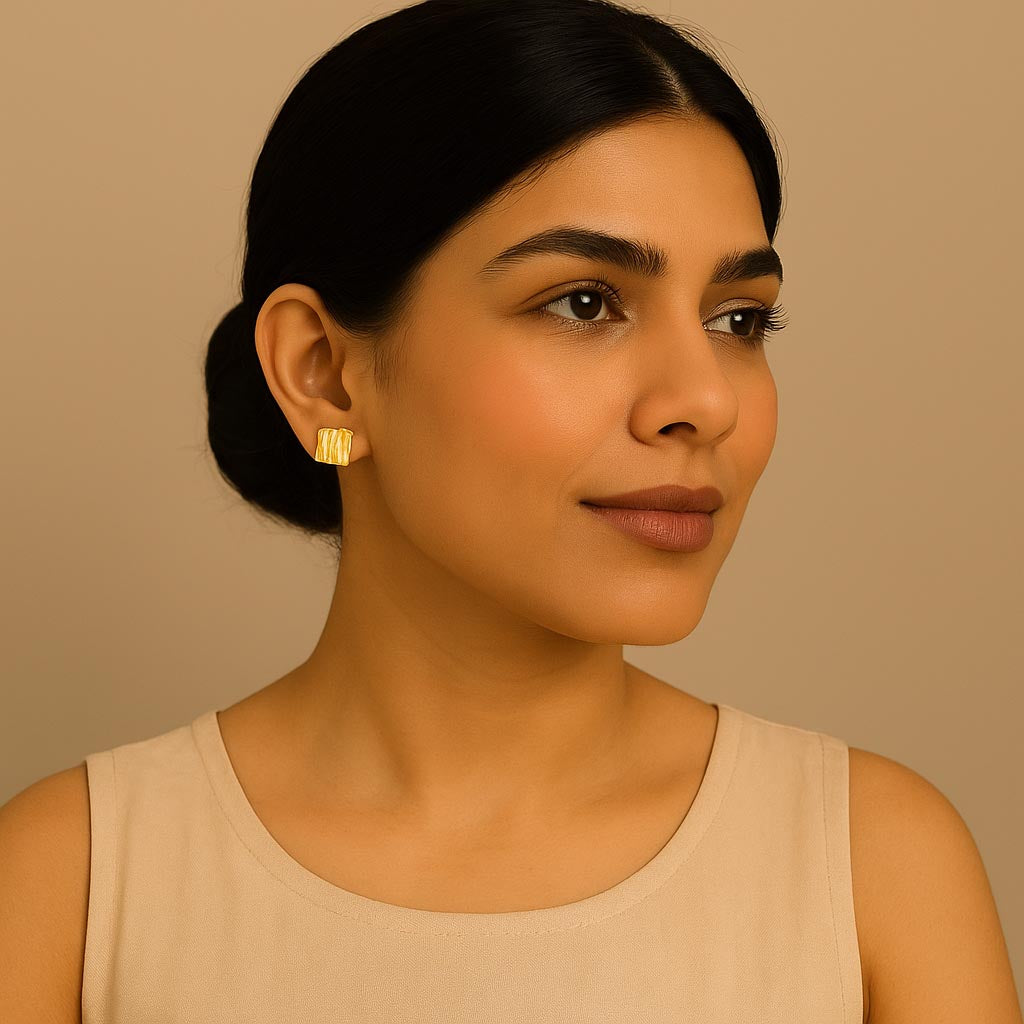 Terra mimic Wave Stud earrings