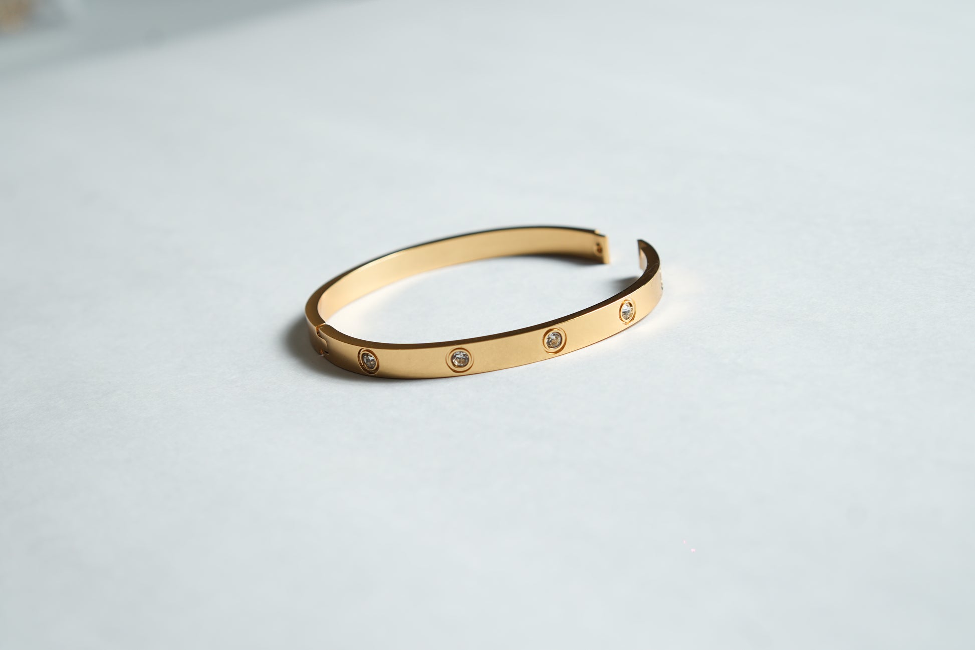 Gold Stylist Engraved Bracelet