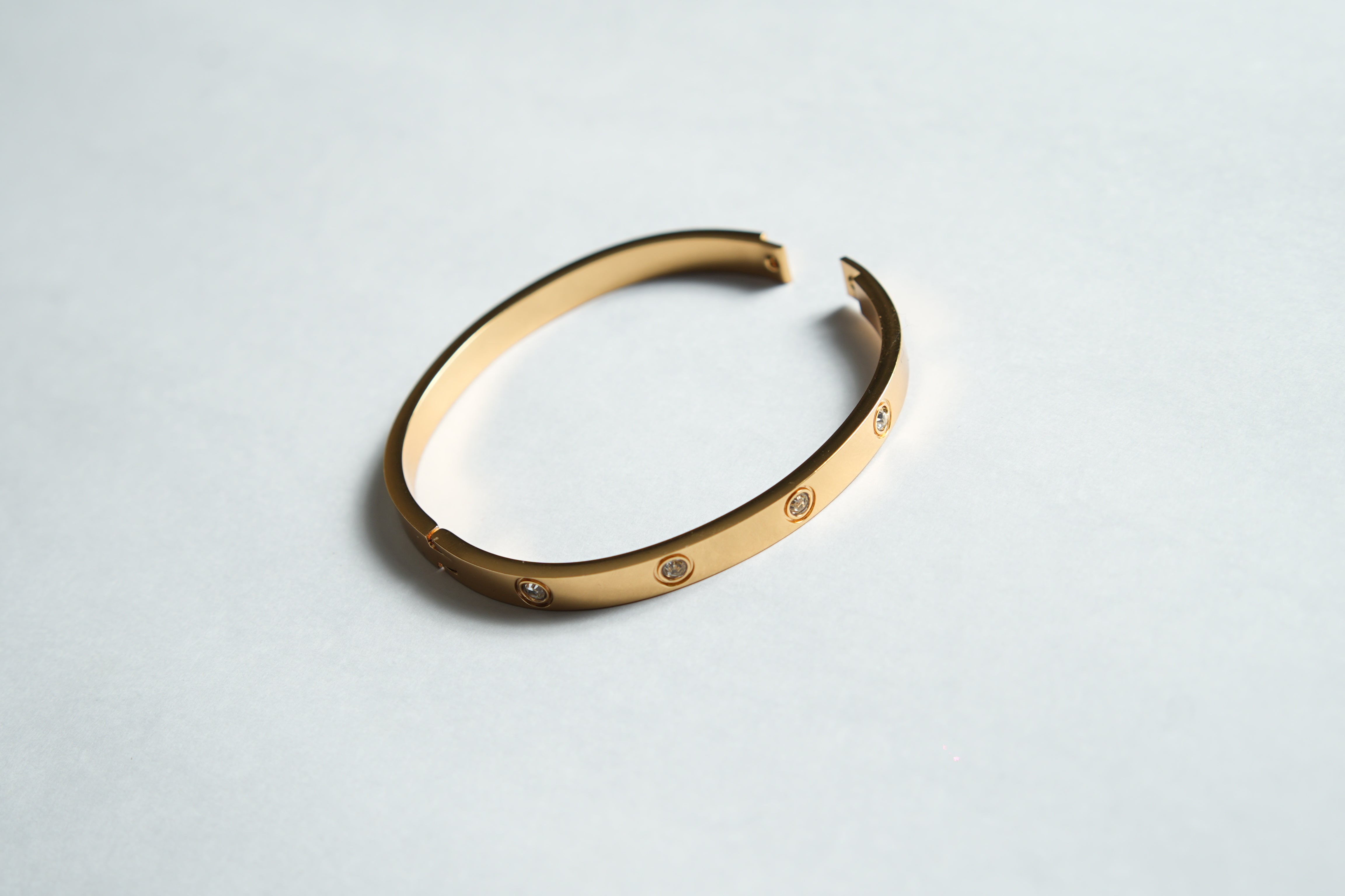 Gold Stylist Engraved Bracelet