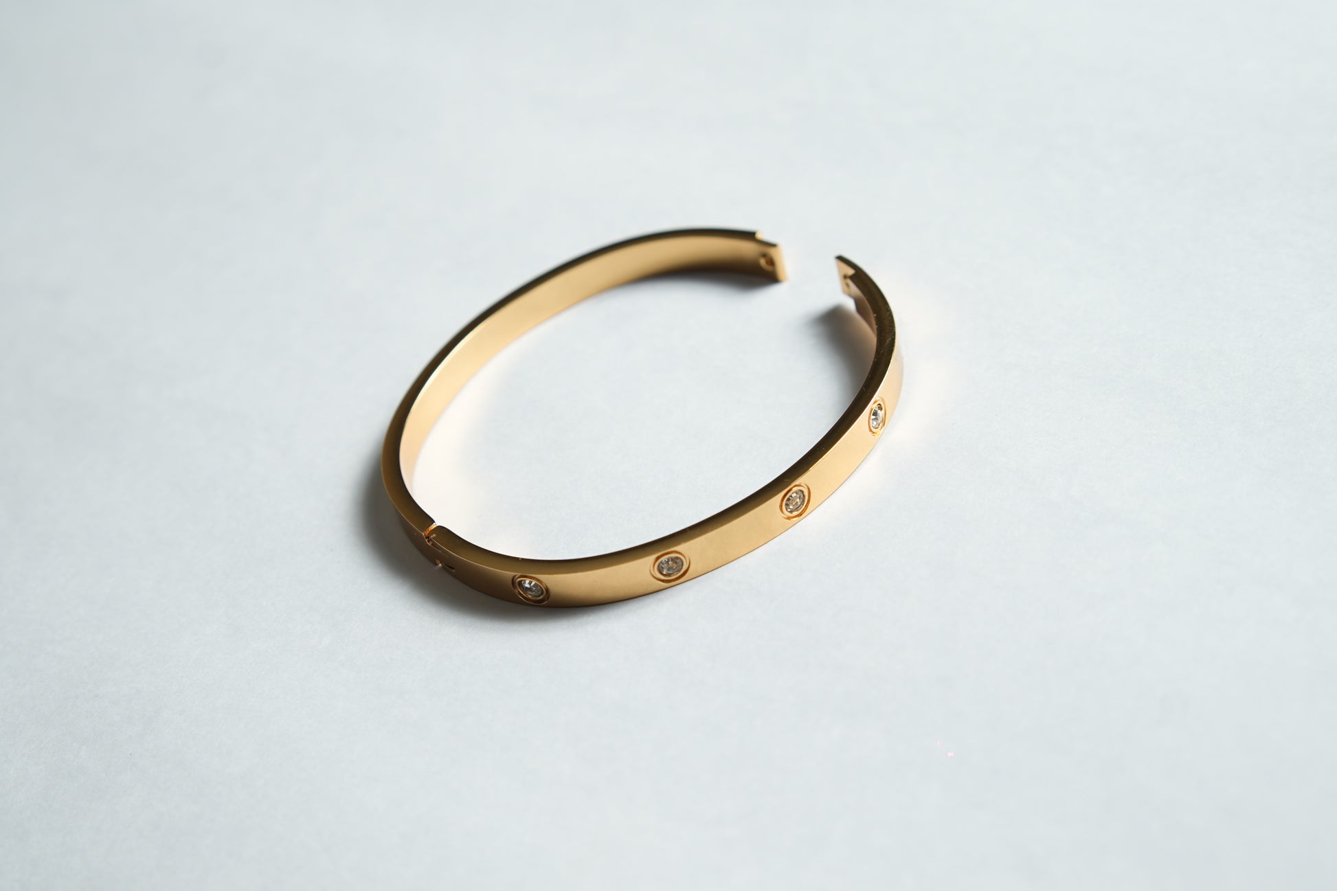 Gold Stylist Engraved Bracelet
