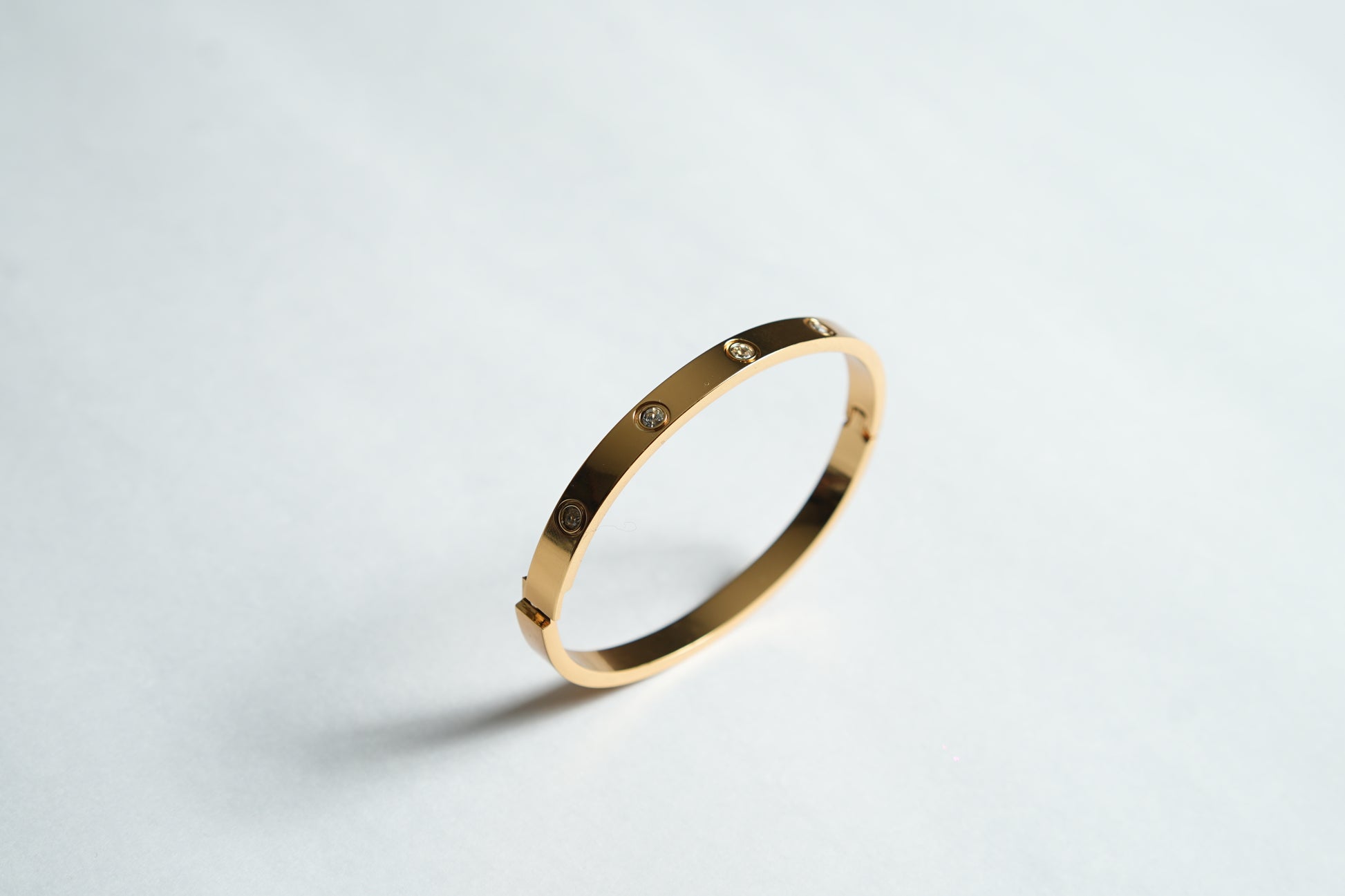 Gold Stylist Engraved Bracelet