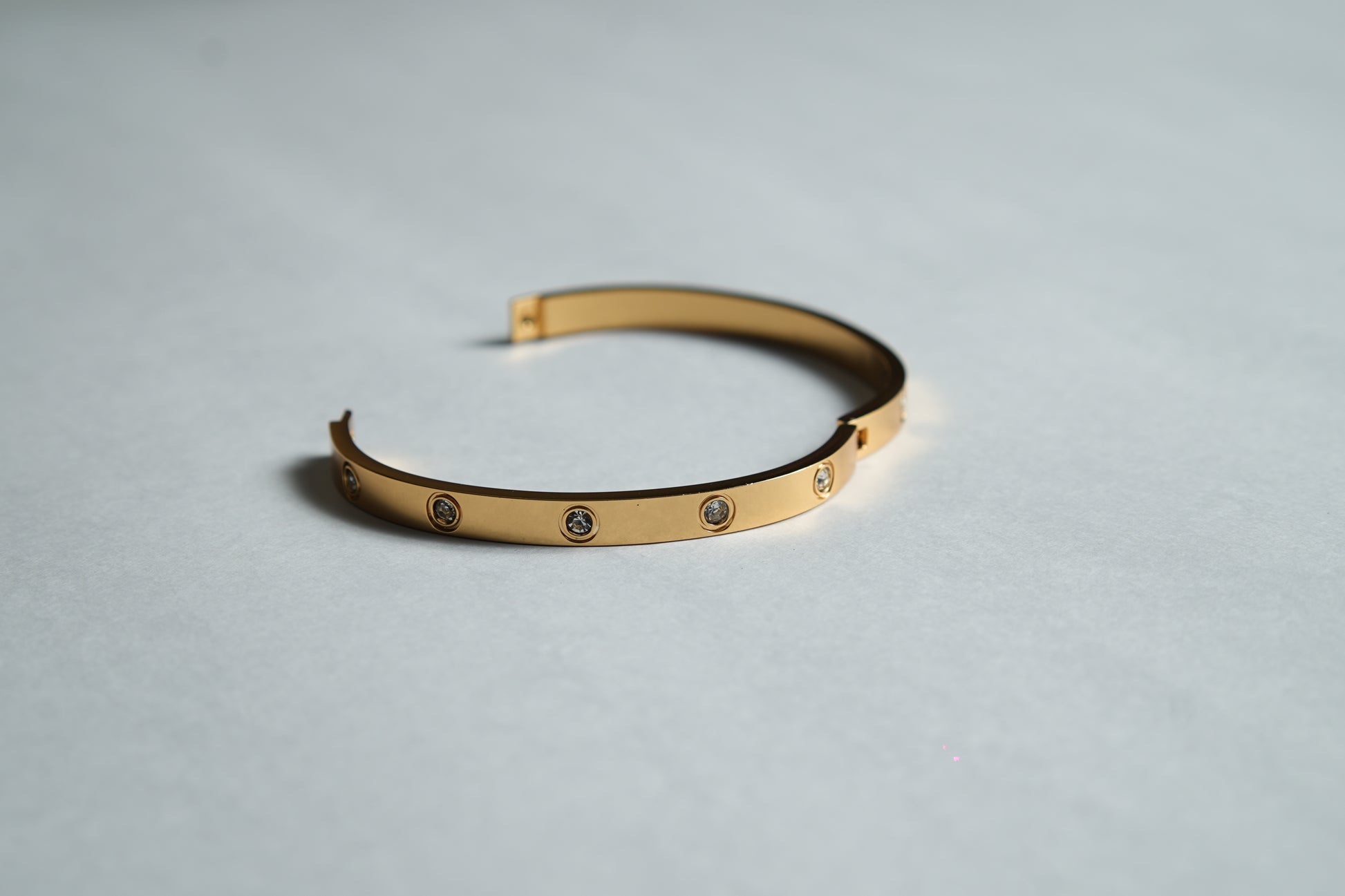 Gold Stylist Engraved Bracelet