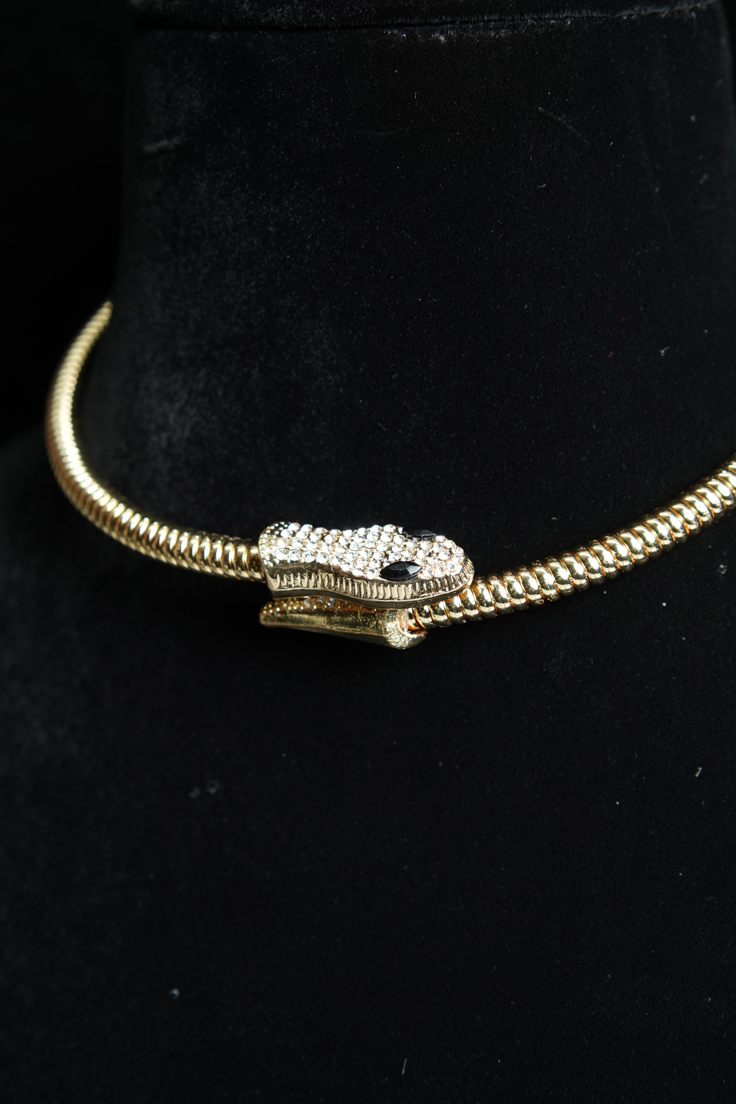 Gold Spiral Snake Necklace