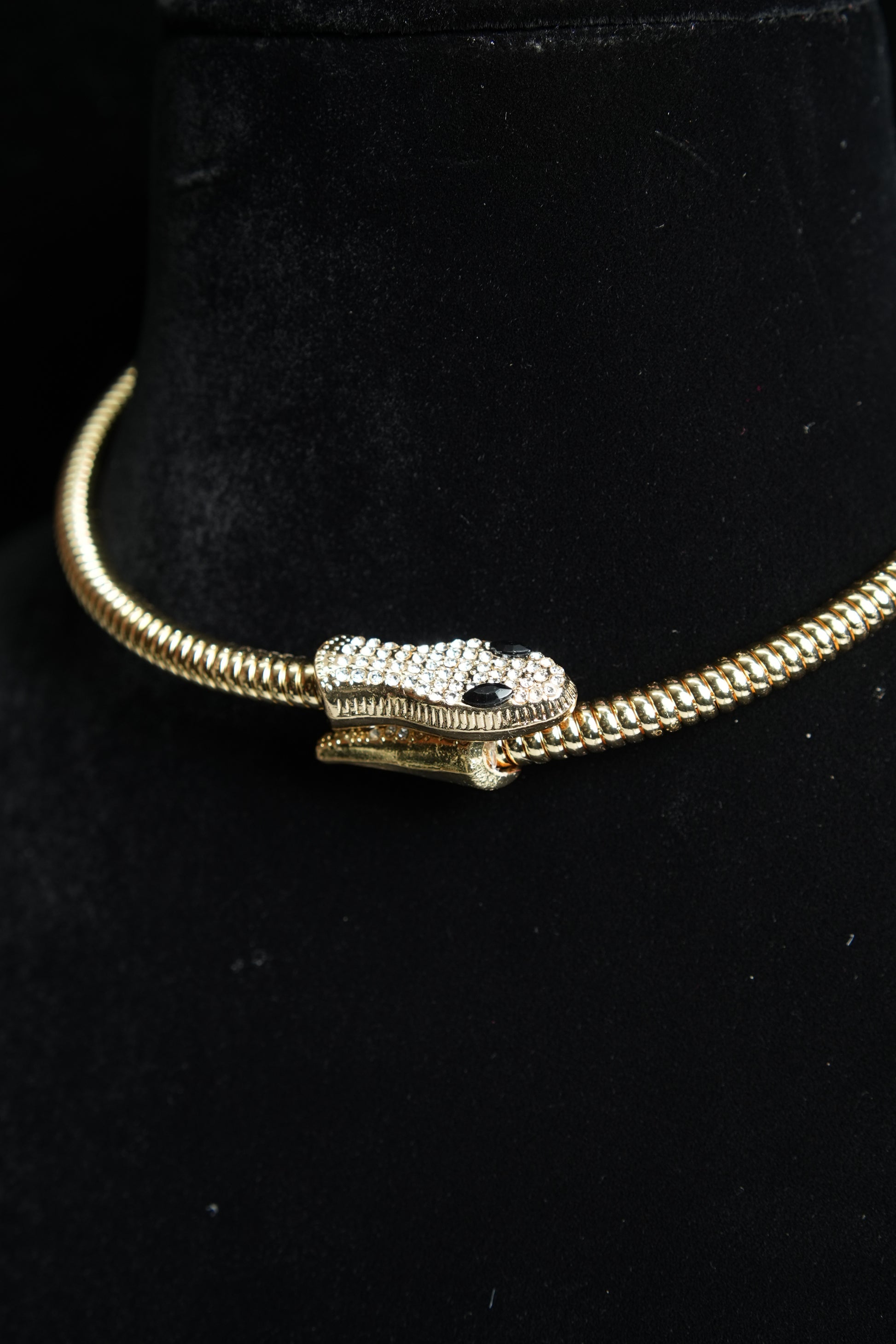 Gold Spiral Snake Necklace