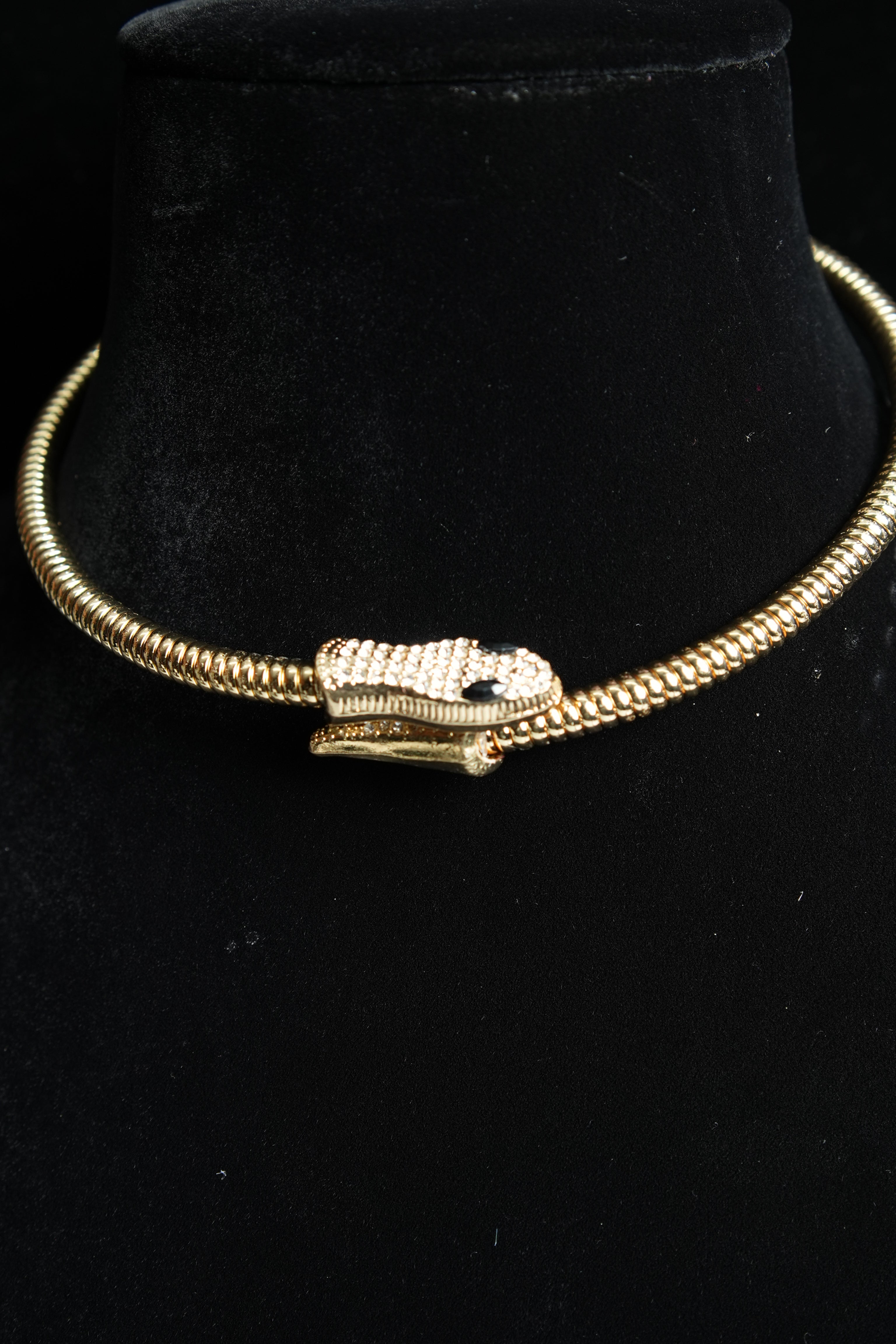 Gold Spiral Snake Necklace
