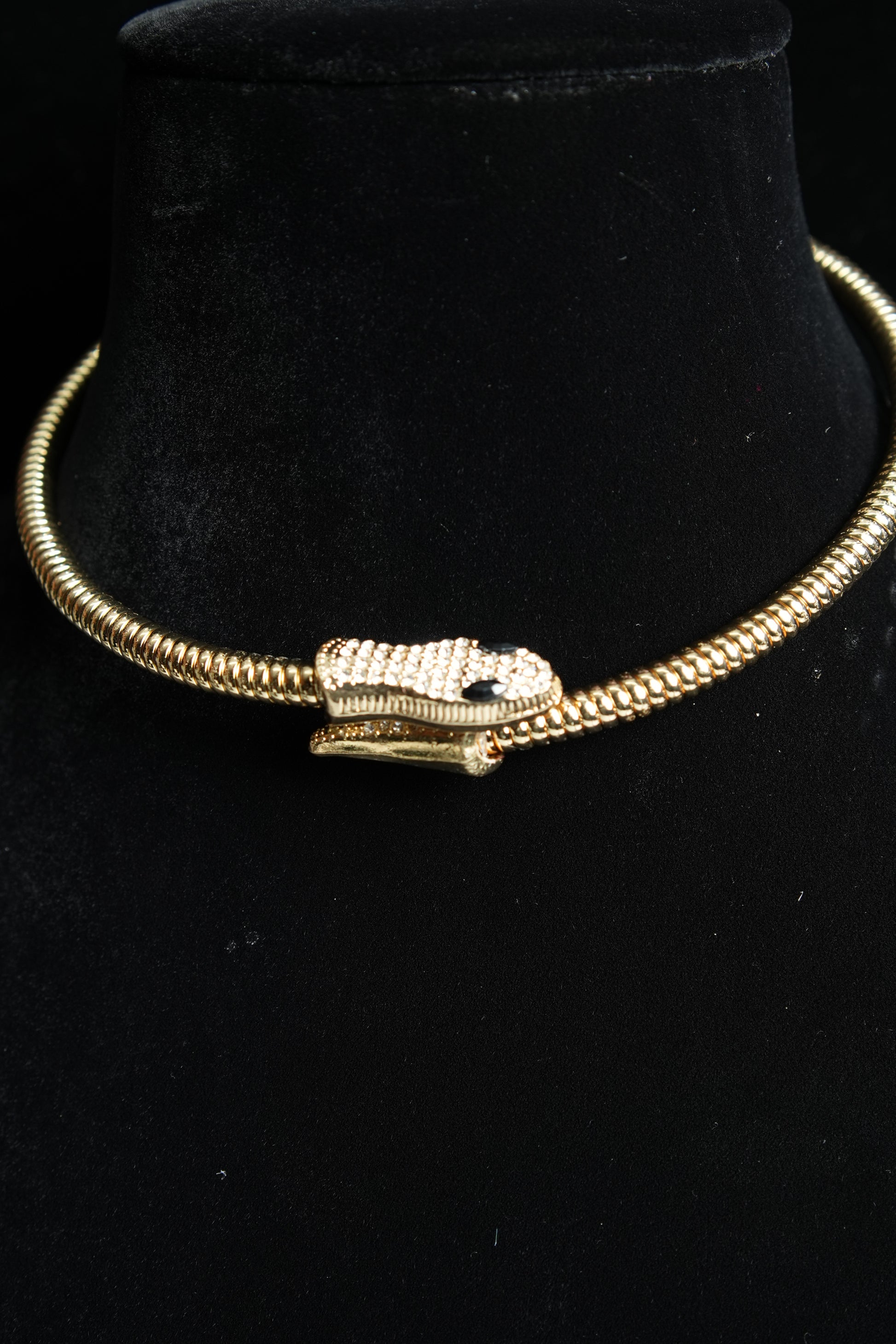 Gold Spiral Snake Necklace