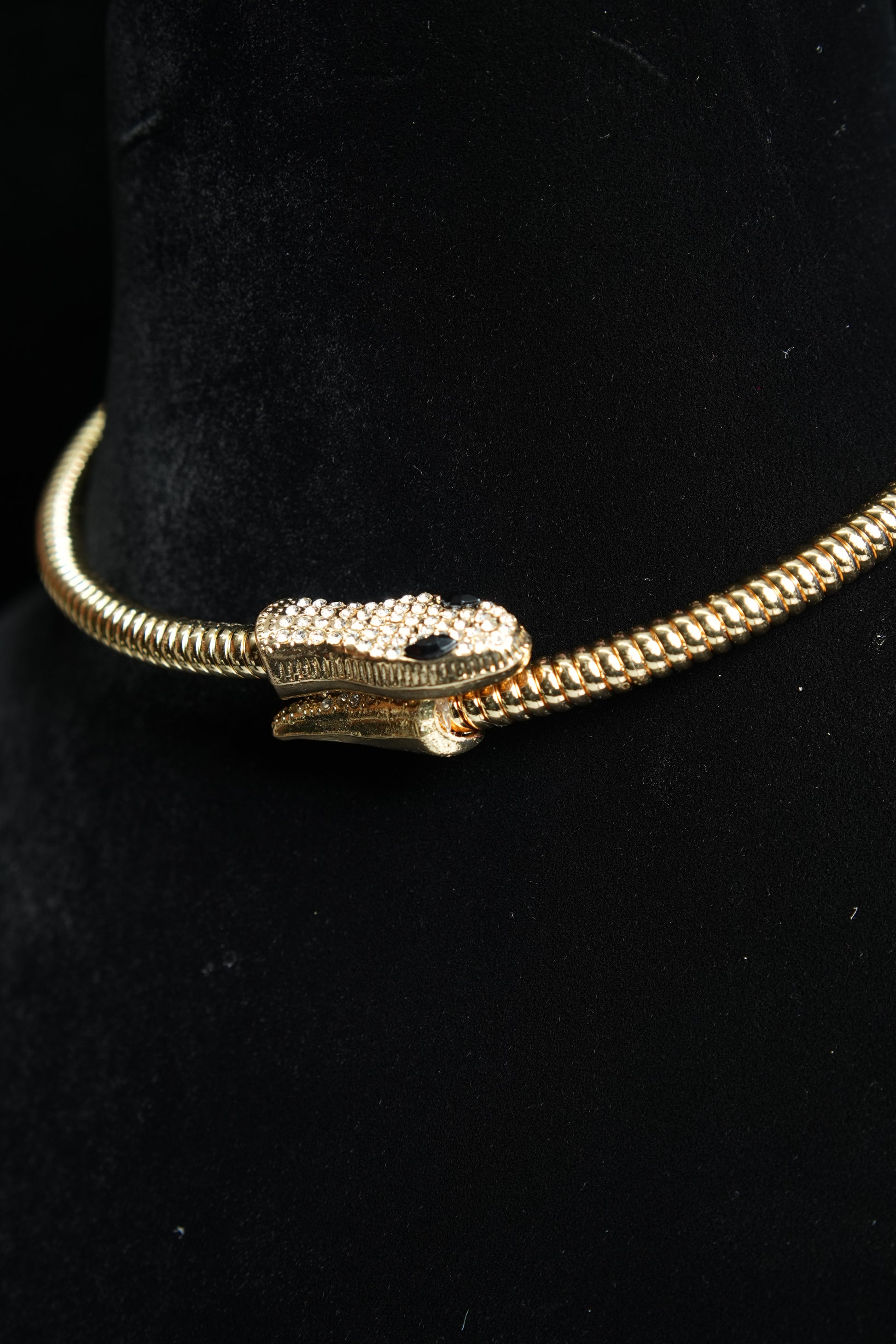 Gold Spiral Snake Necklace