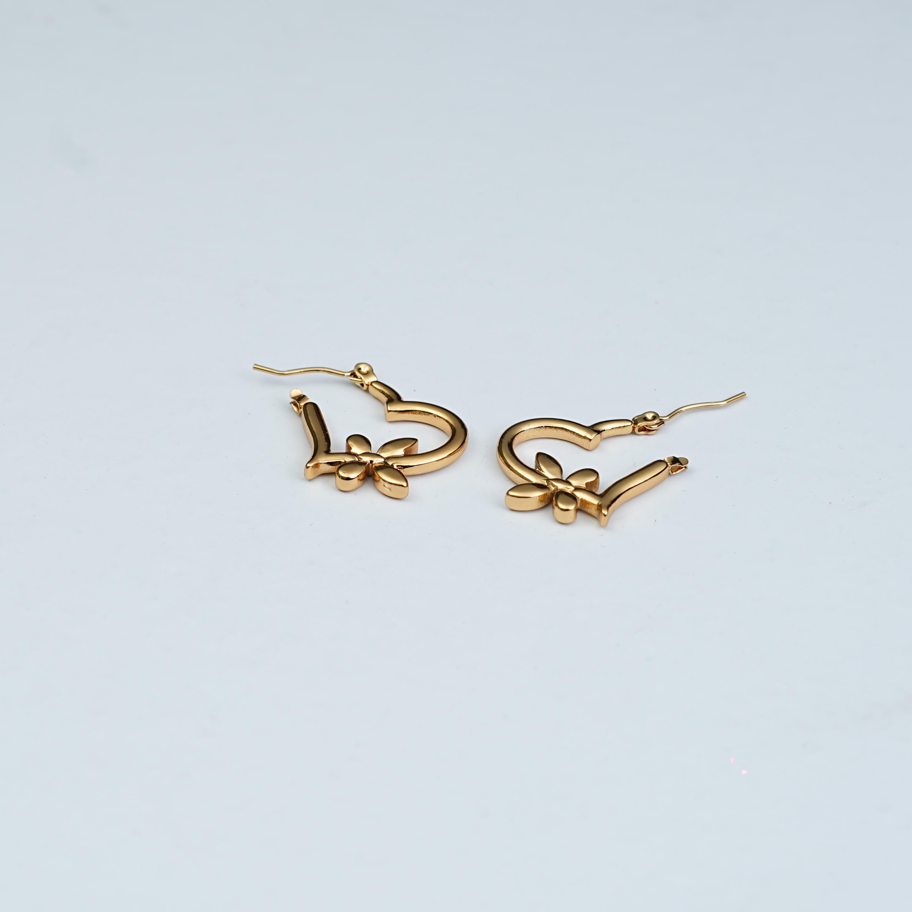 Flore Verdant Heart Stud earrings