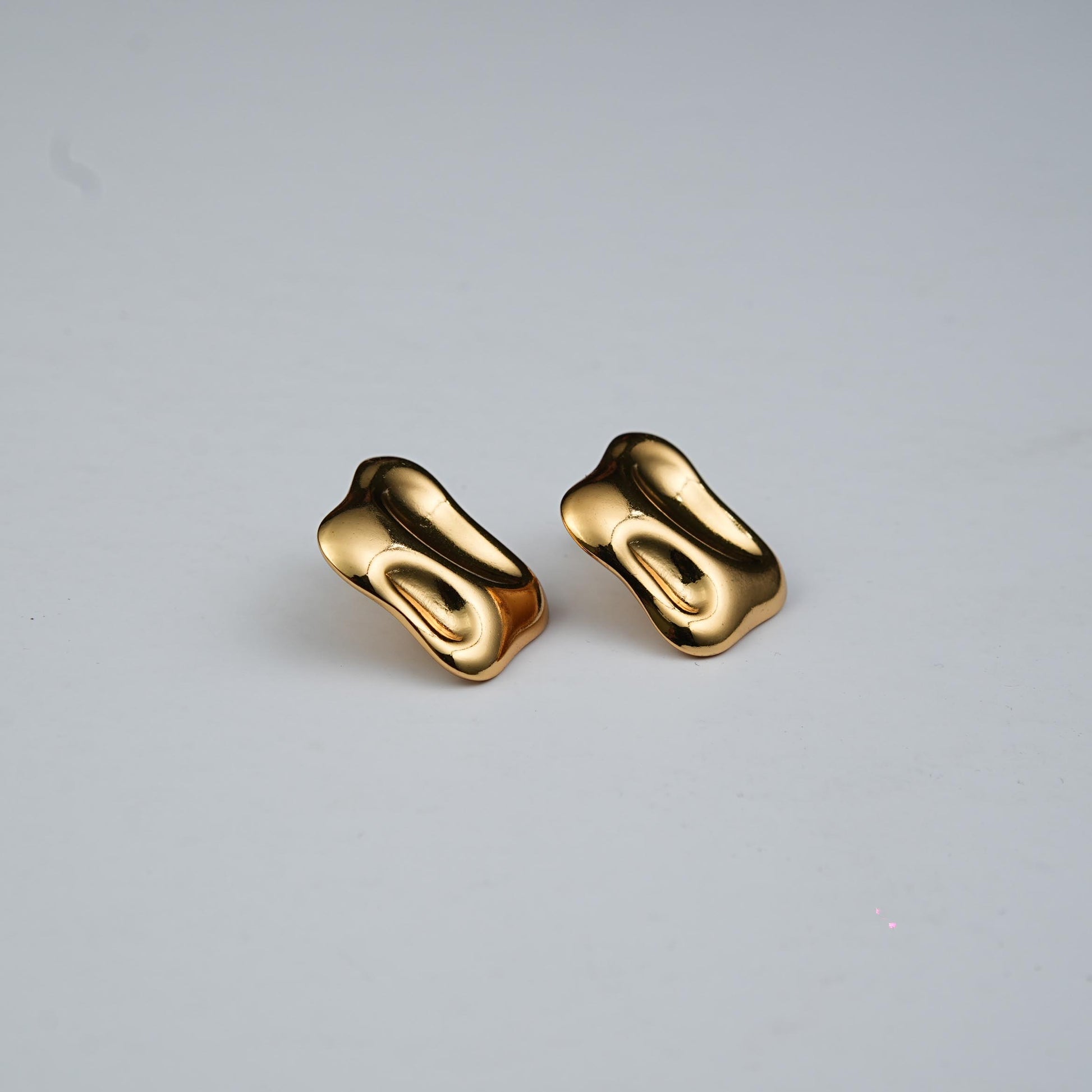 Terra Text stud earrings