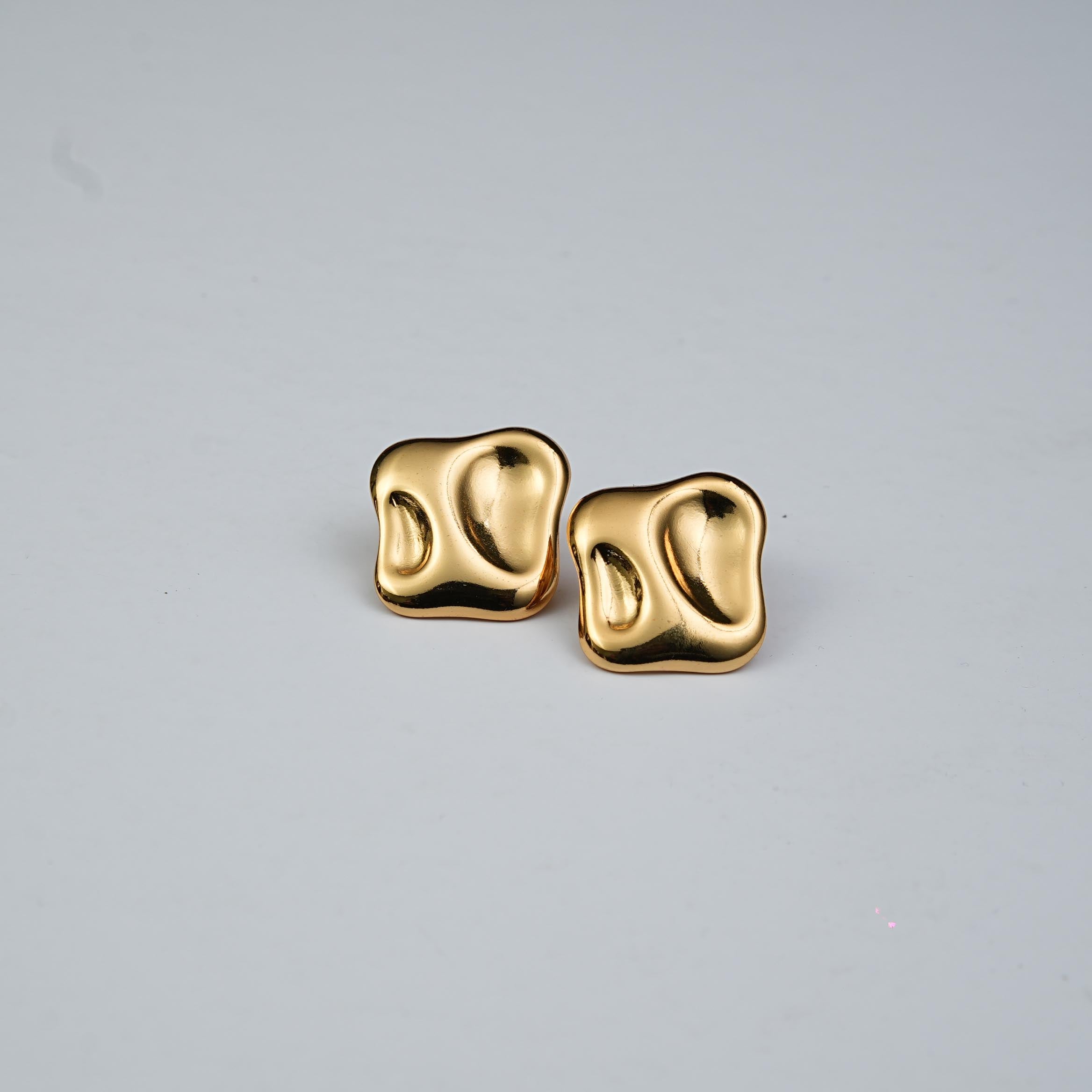 Terra Text stud earrings