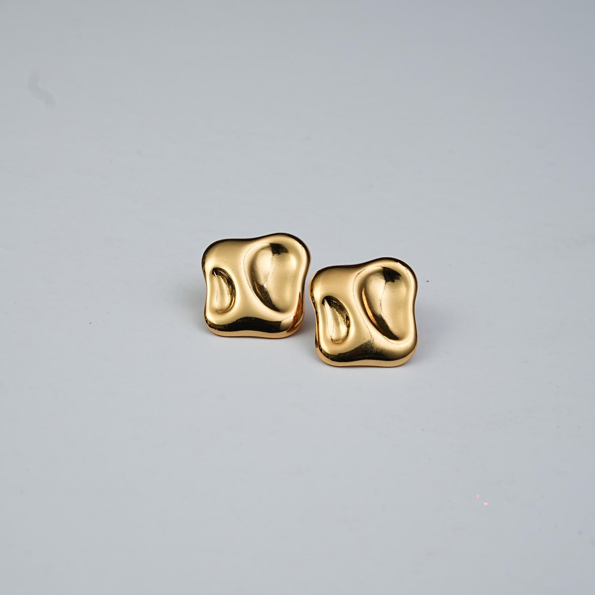 Terra Text stud earrings