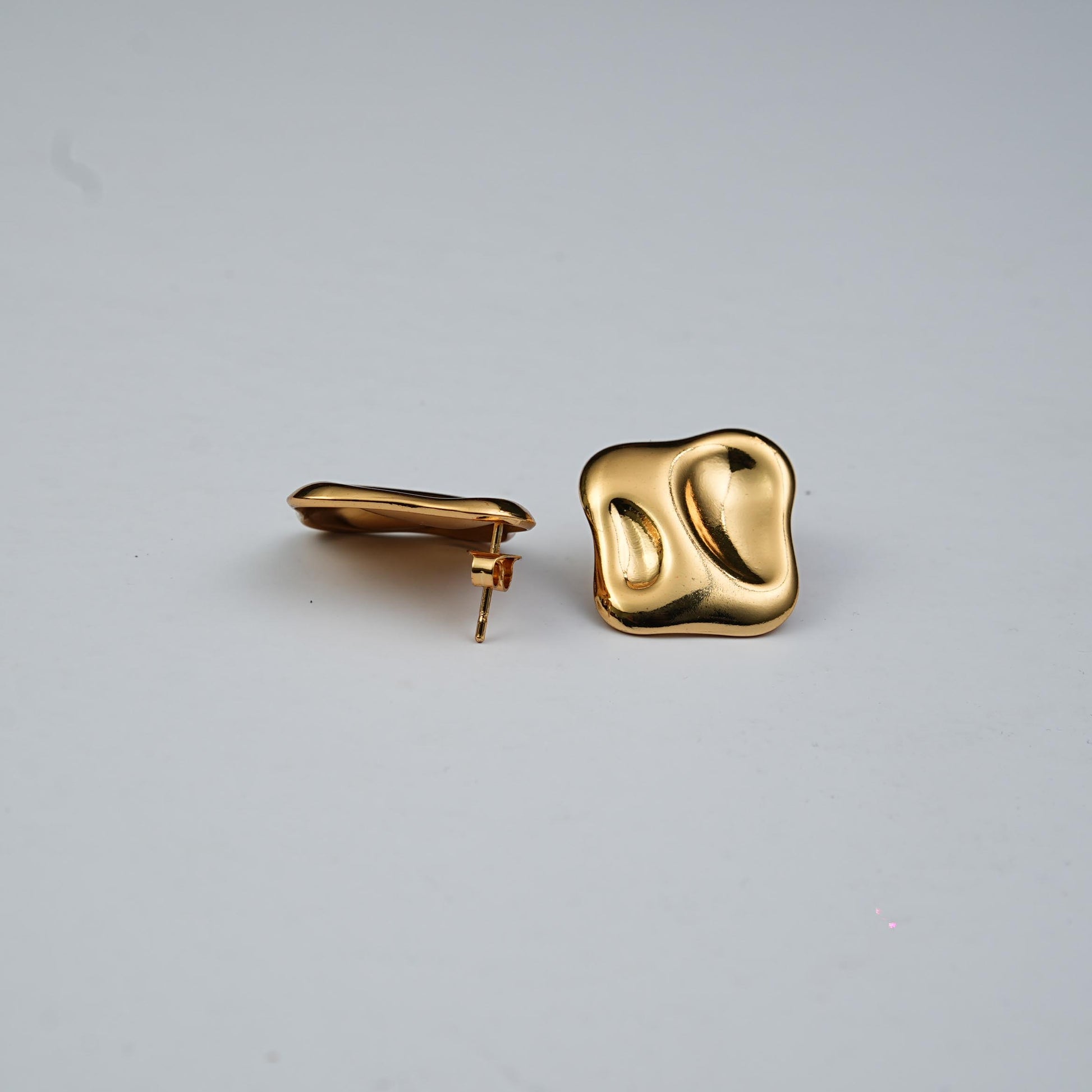 Terra Text stud earrings