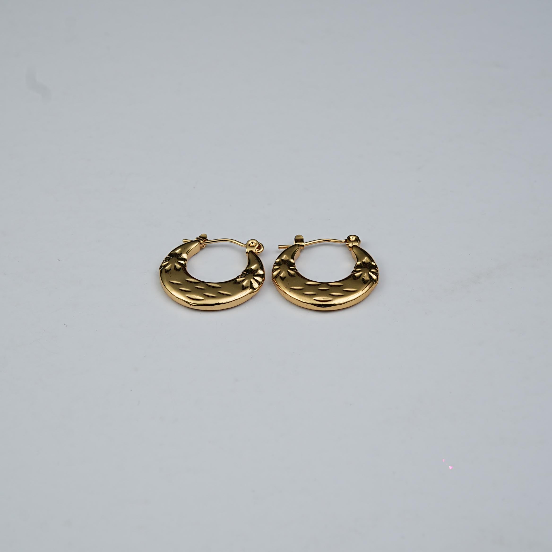 Mare Boho Textured Hoops