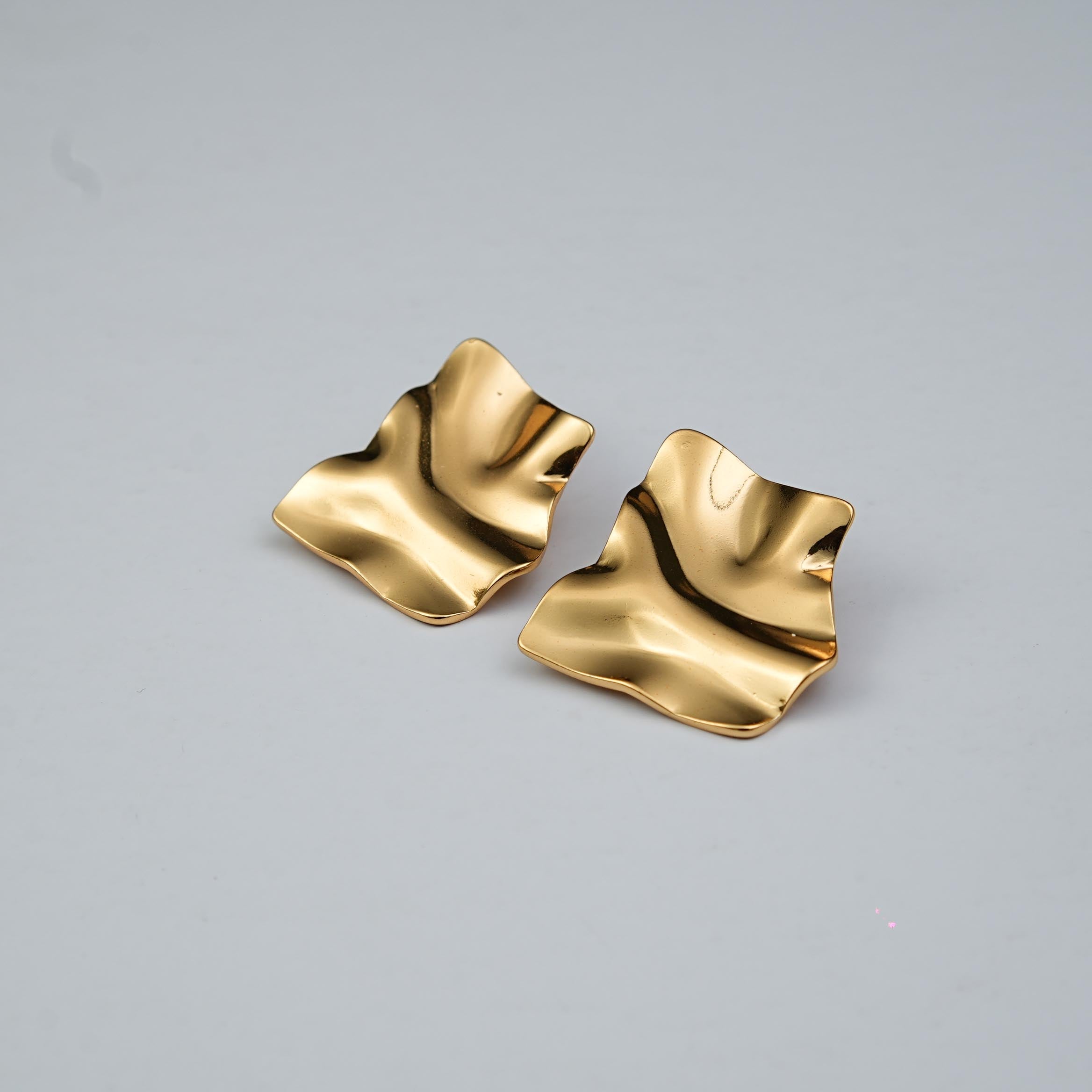 Terra Text stud earrings