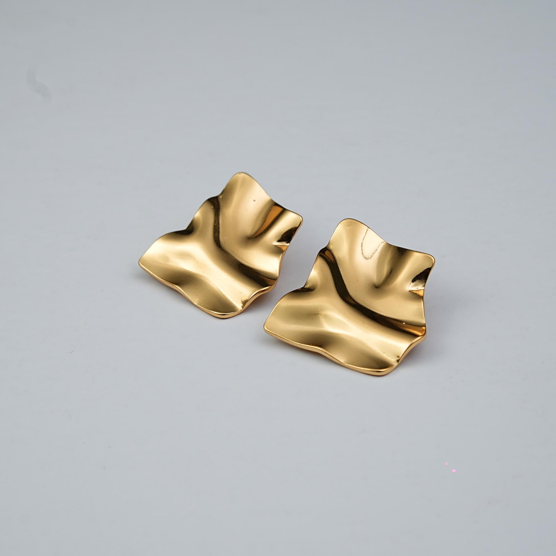 Terra Text stud earrings