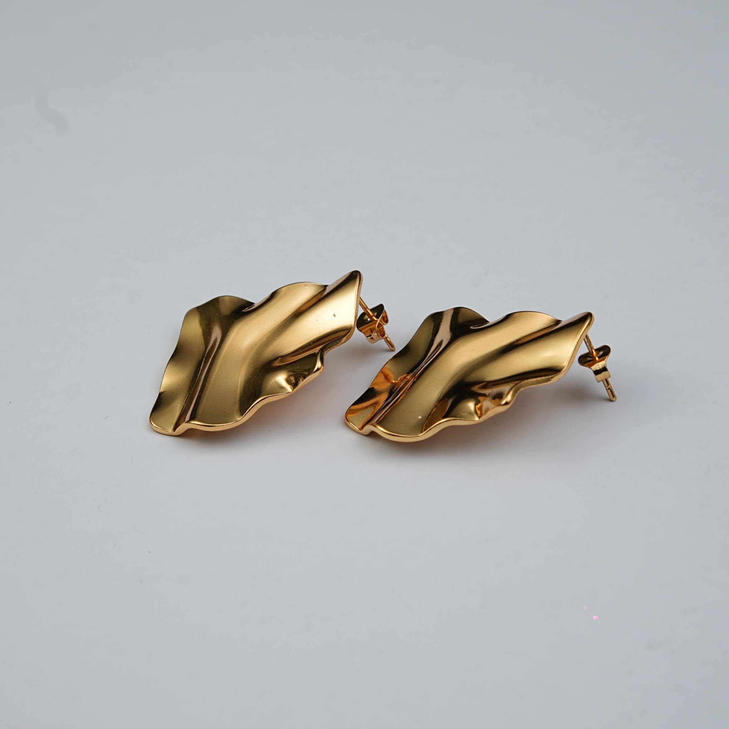 Terra Text stud earrings