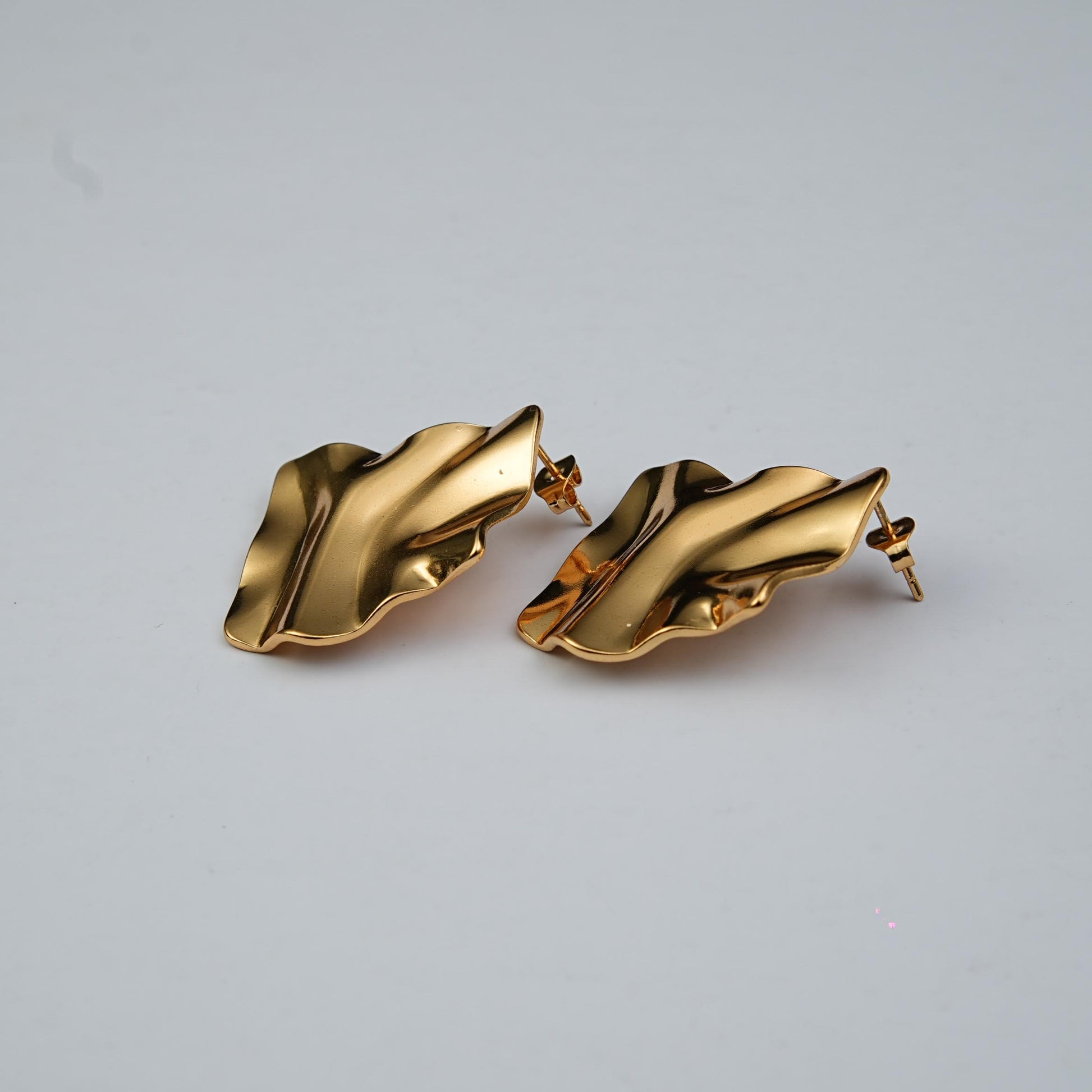 Terra Text stud earrings