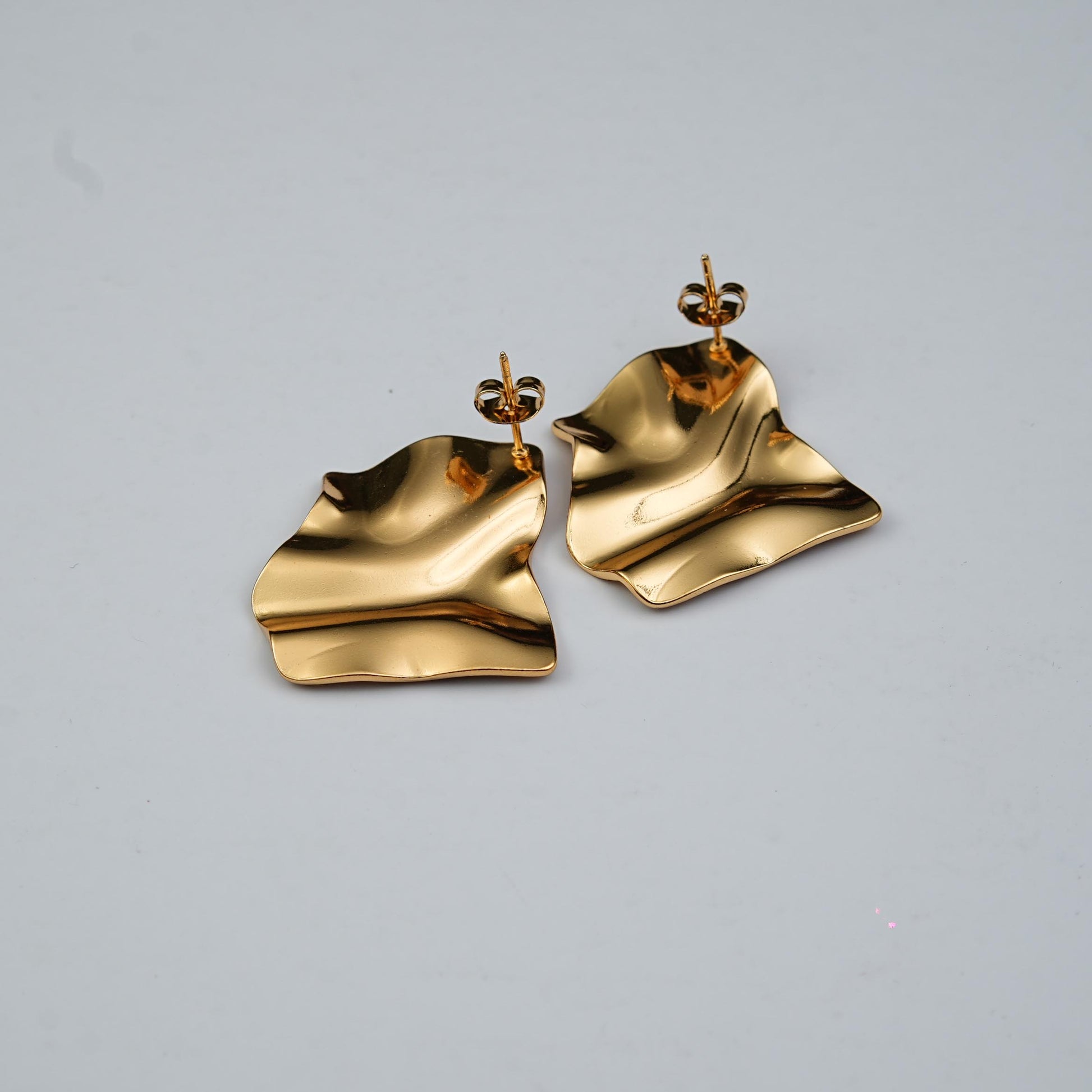 Terra Text stud earrings