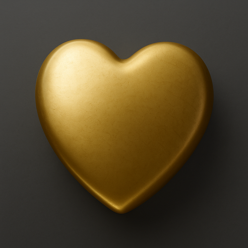 Anti Tarnish Gold Plated Heart Pendant Necklace